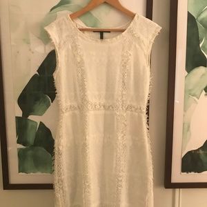 BCBGMaxAzria Lace and Fringe dress